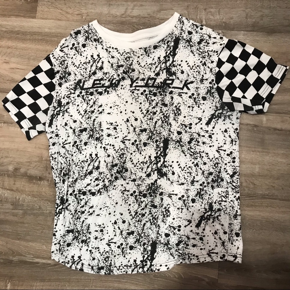 Paint splattered graphic New York T-shirt